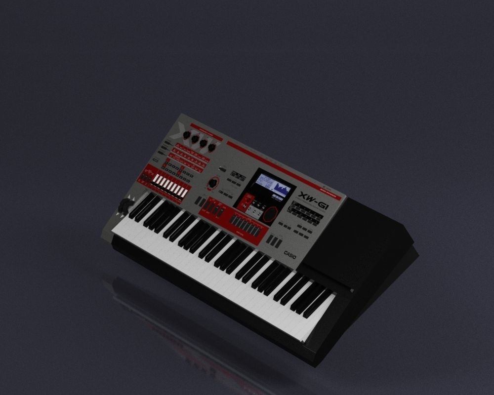 S00069 Electronic keyboard synthesizer XW-G1 Low-poly 3D model_10