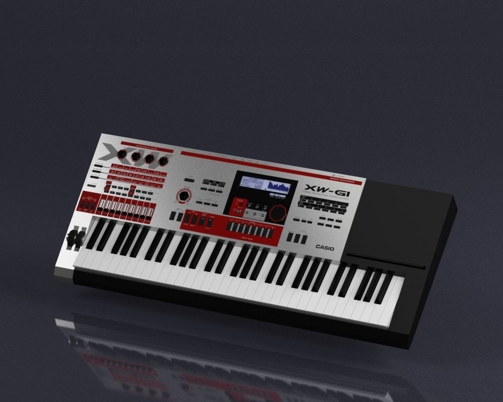 S00069 Electronic keyboard synthesizer XW-G1 Low-poly 3D model_11