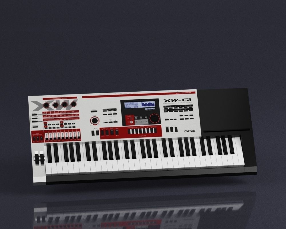 S00069 Electronic keyboard synthesizer XW-G1 Low-poly 3D model_2