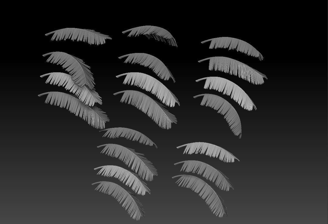 Coconut palm trees for 3D print 3D print model_2