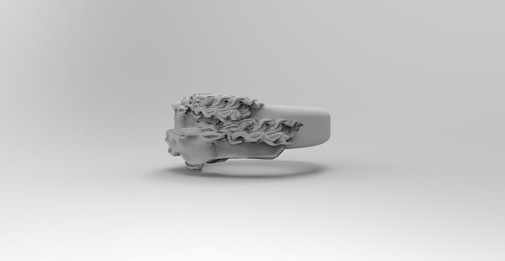 anillo caballos carreras  3D print model_3