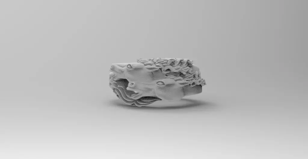 anillo caballos carreras  3D print model_0
