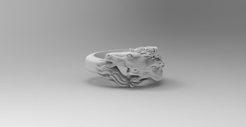 anillo caballos carreras  3D print model_1