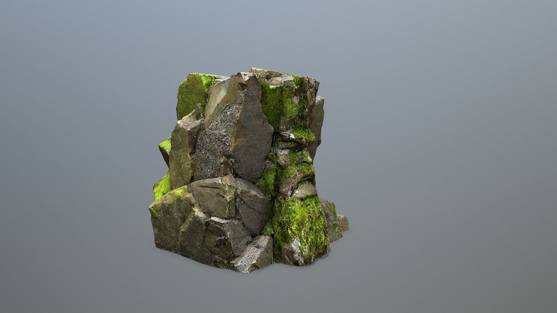 Mountain Face Low-poly 3D model_3