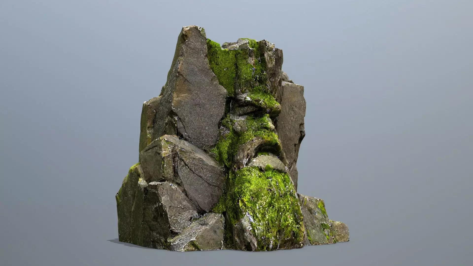 Mountain Face Low-poly 3D model_0