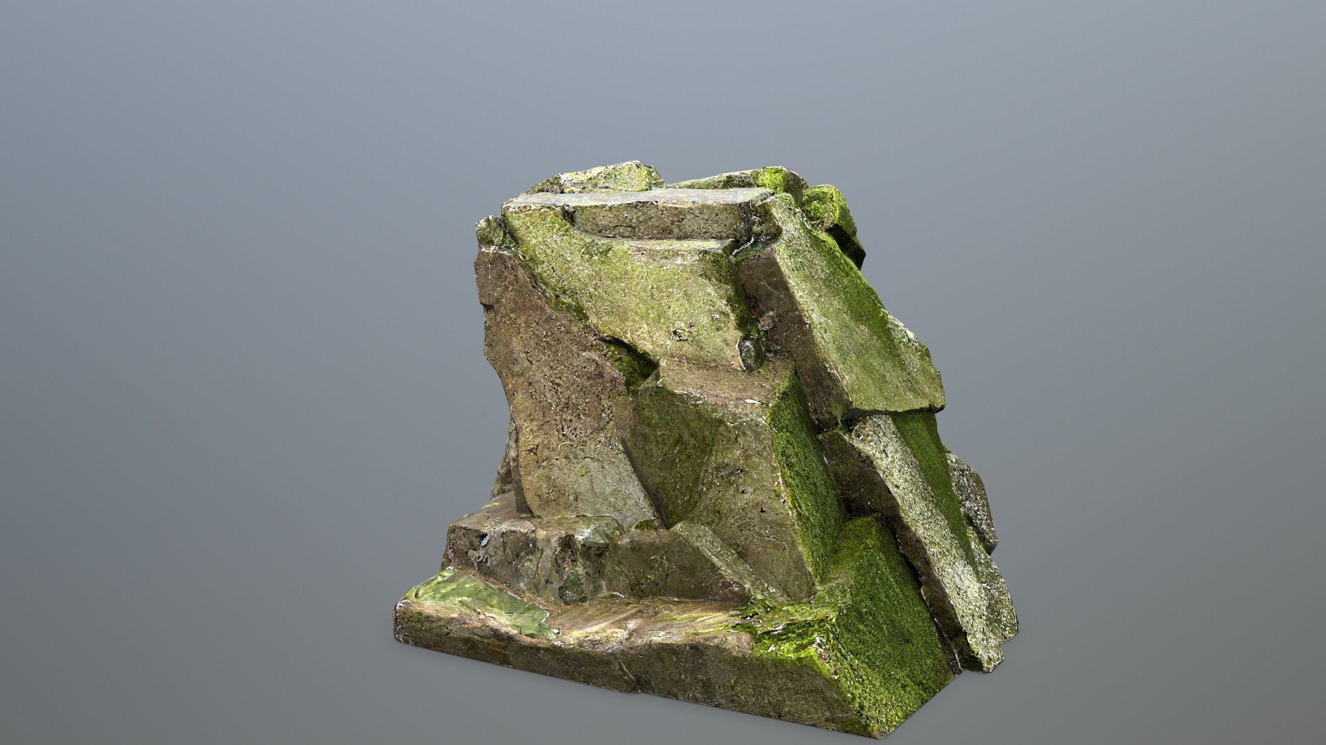 Mountain Face Low-poly 3D model_8