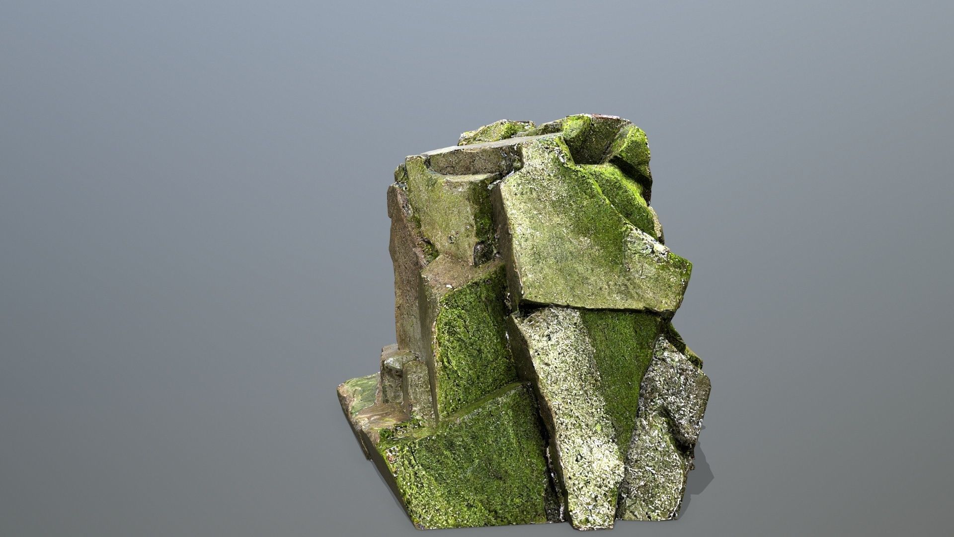 Mountain Face Low-poly 3D model_7