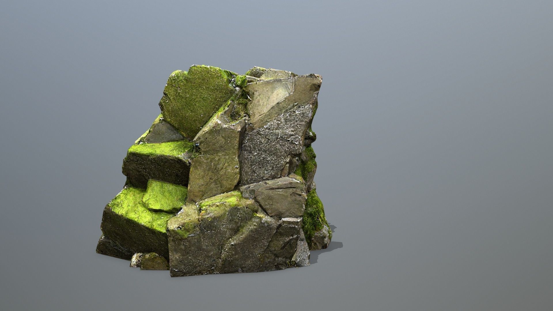 Mountain Face Low-poly 3D model_4