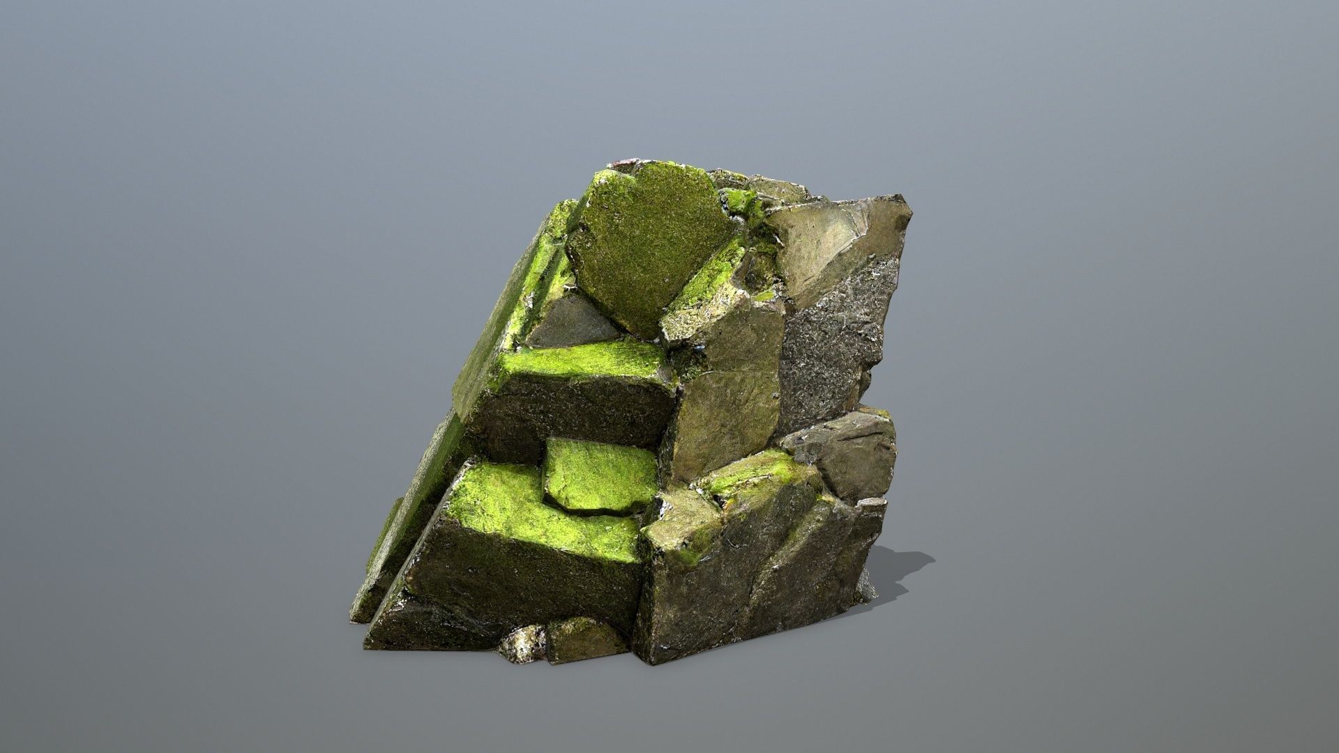 Mountain Face Low-poly 3D model_5