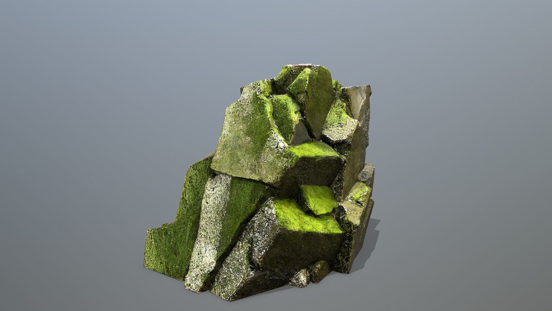 Mountain Face Low-poly 3D model_6