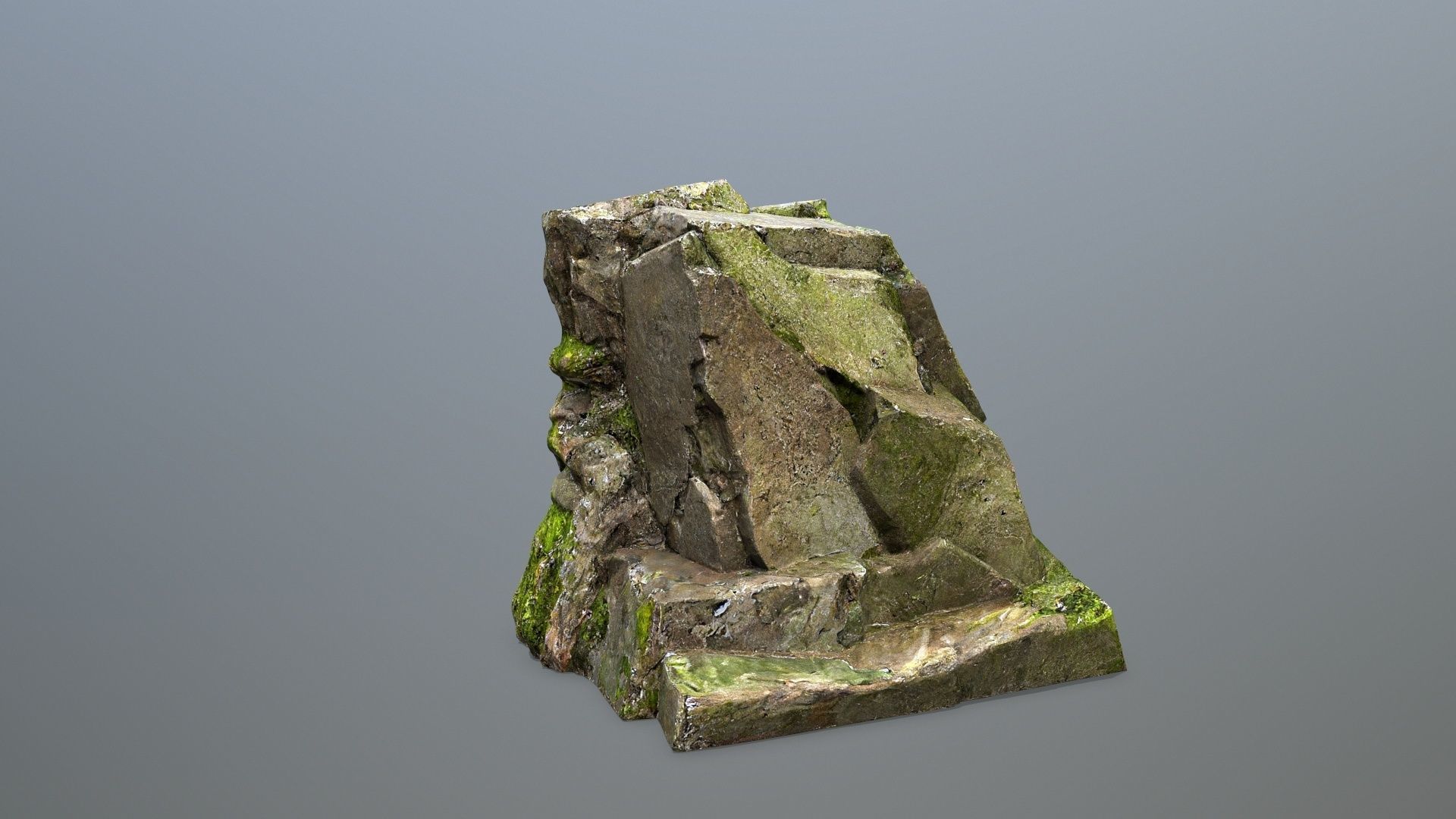 Mountain Face Low-poly 3D model_9