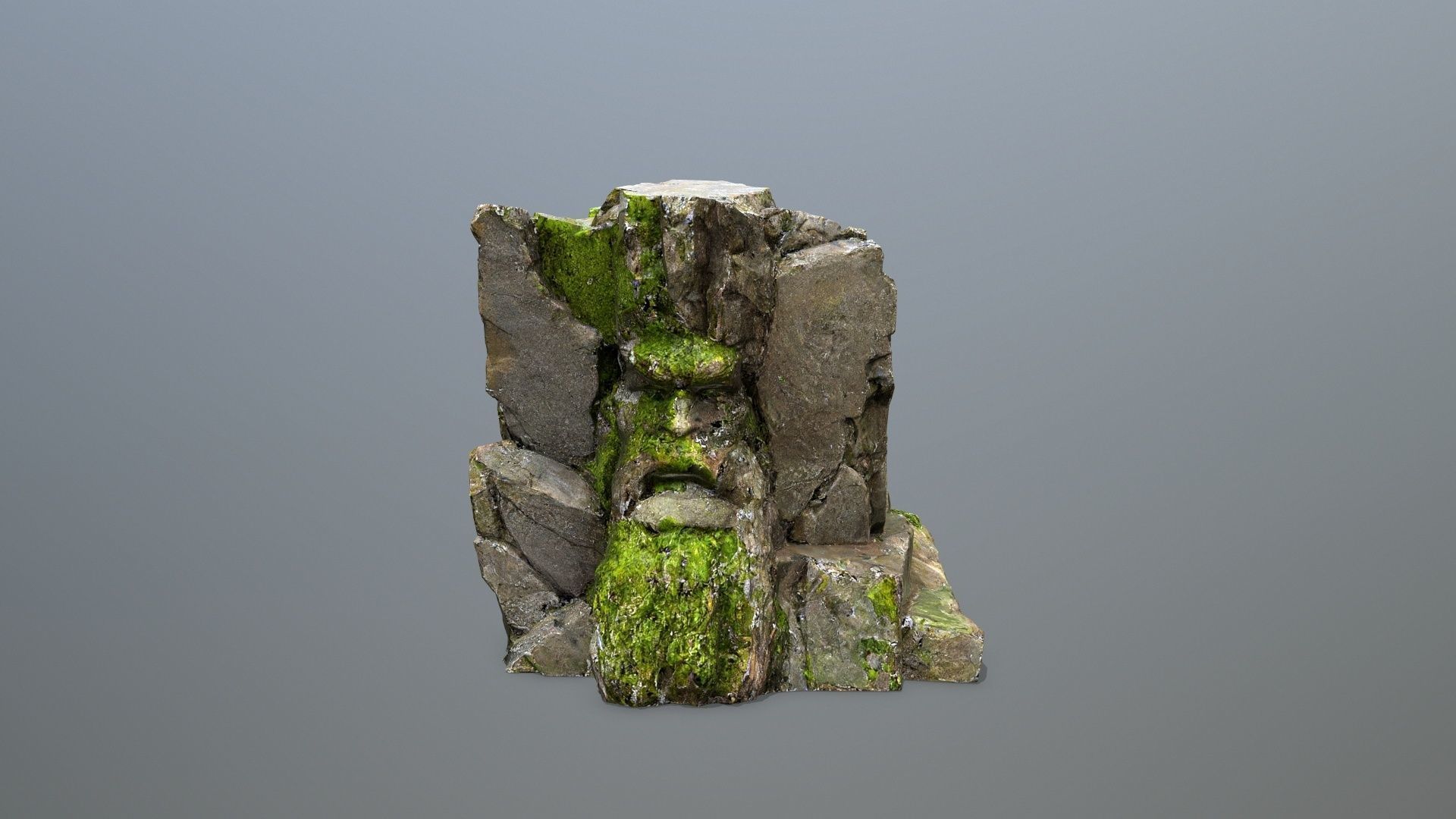 Mountain Face Low-poly 3D model_2