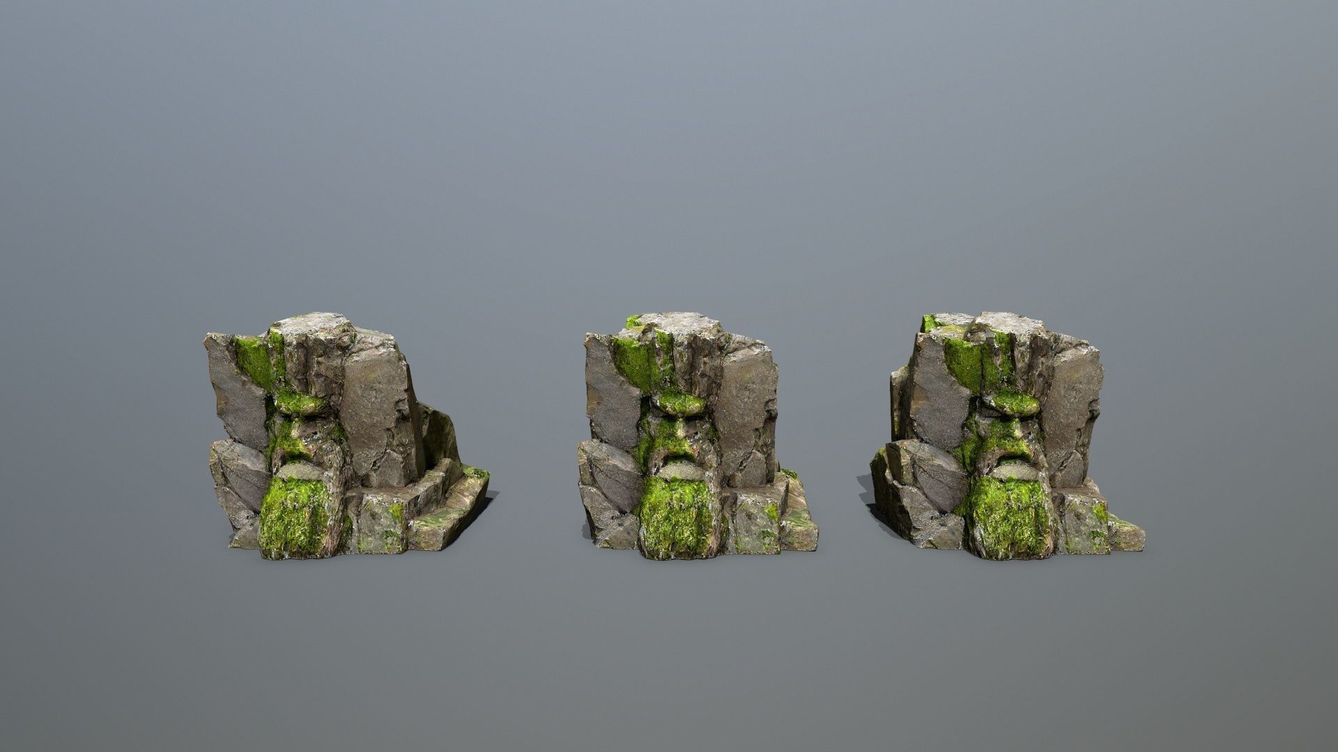 Mountain Face Low-poly 3D model_12