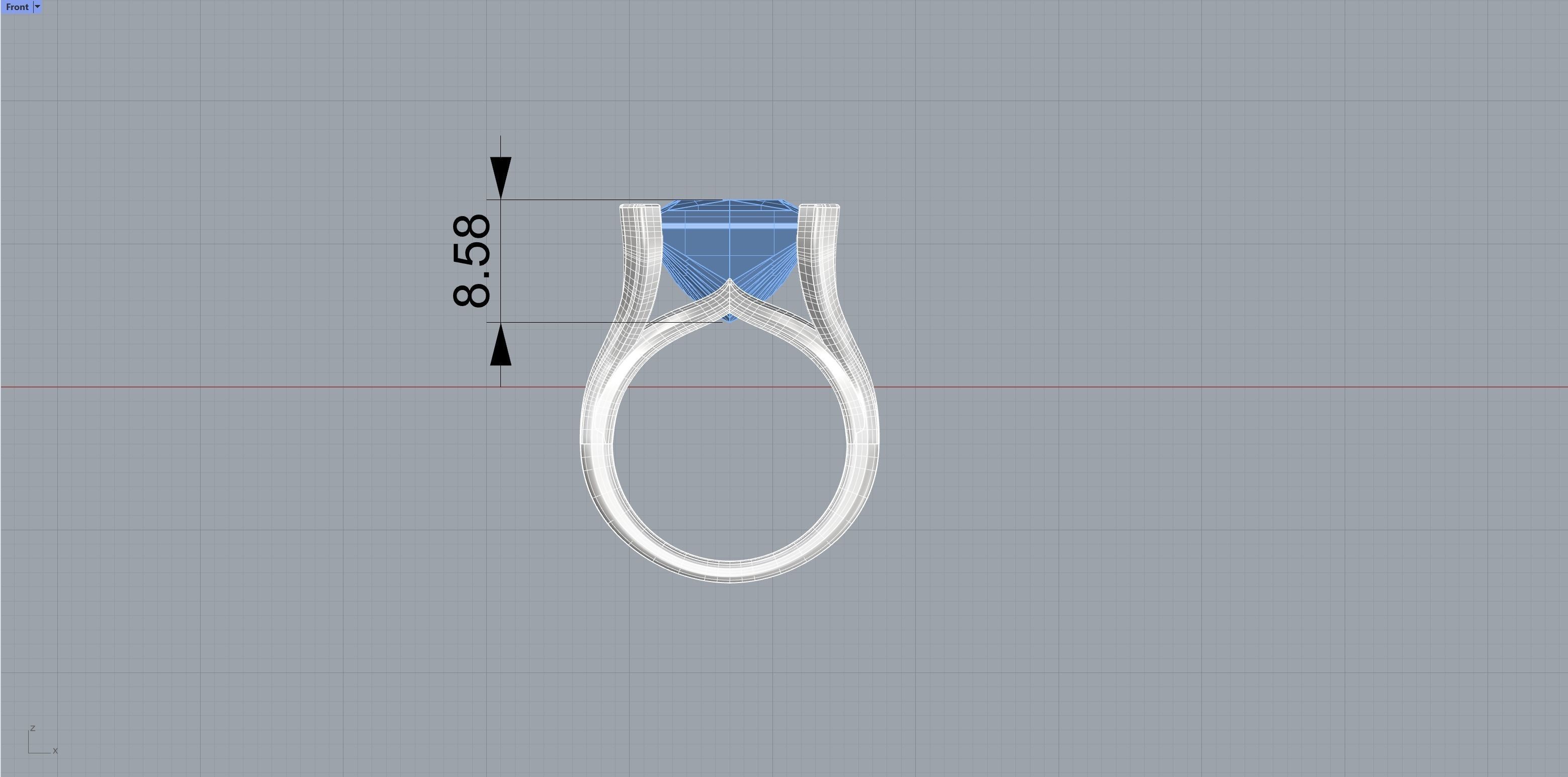 Gemstone Ring Goldsmiths 3D print model_6