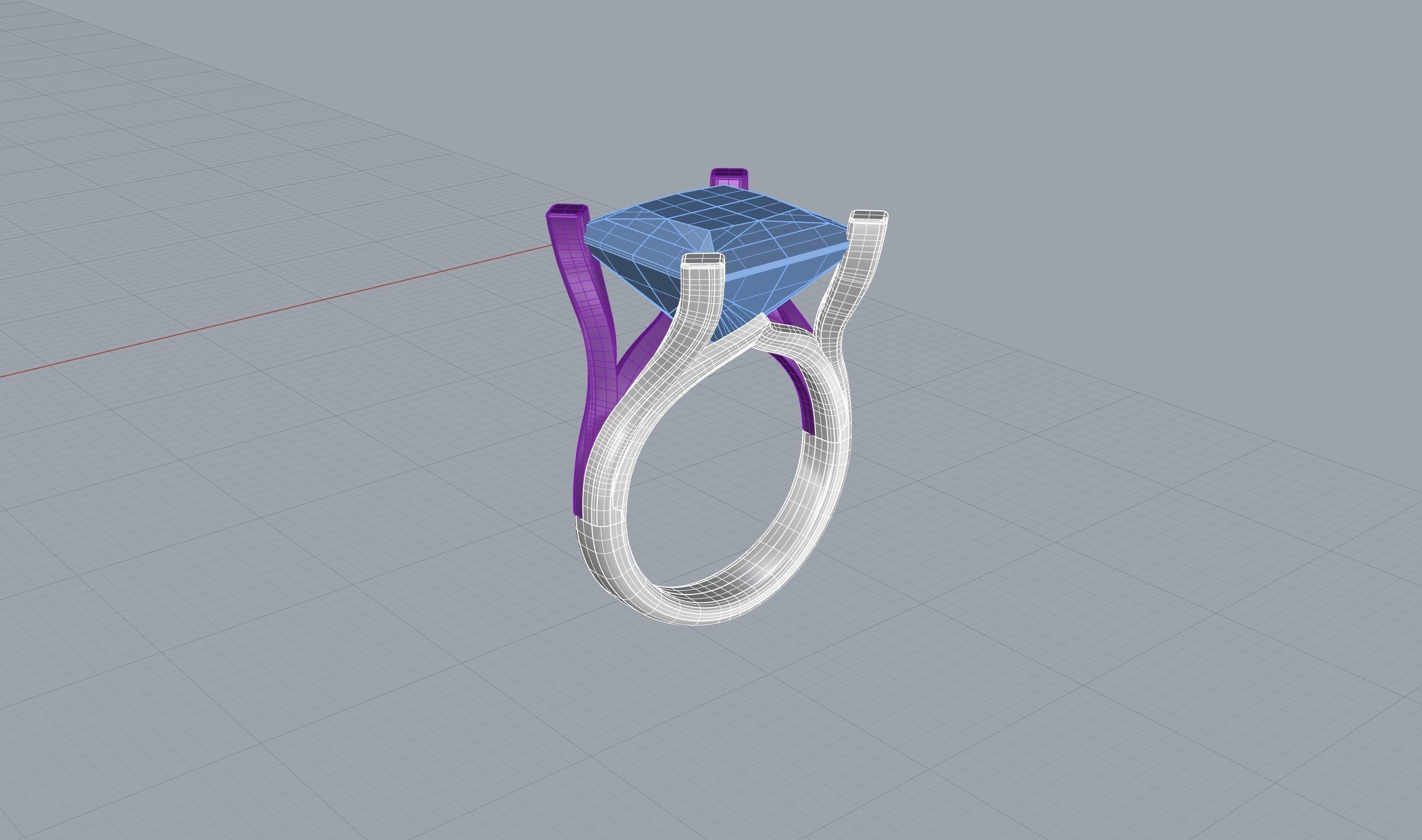 Gemstone Ring Goldsmiths 3D print model_2