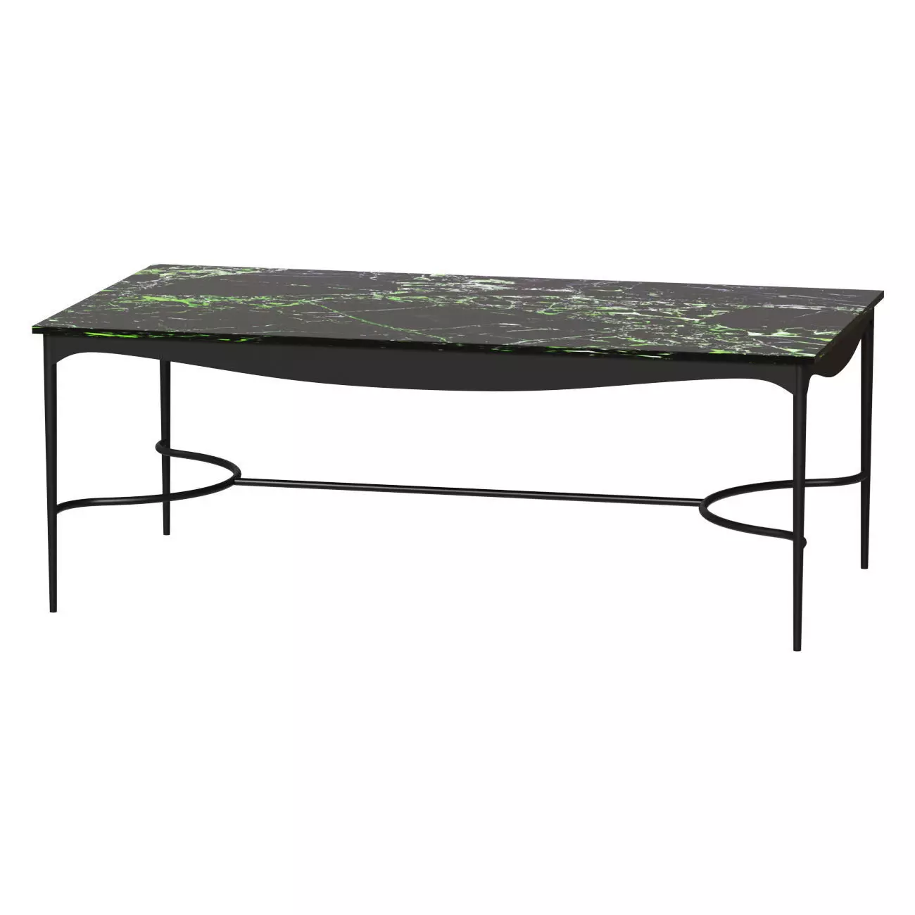 ROUMARE GREEN MARBLE DINING TABLE 3D model_0