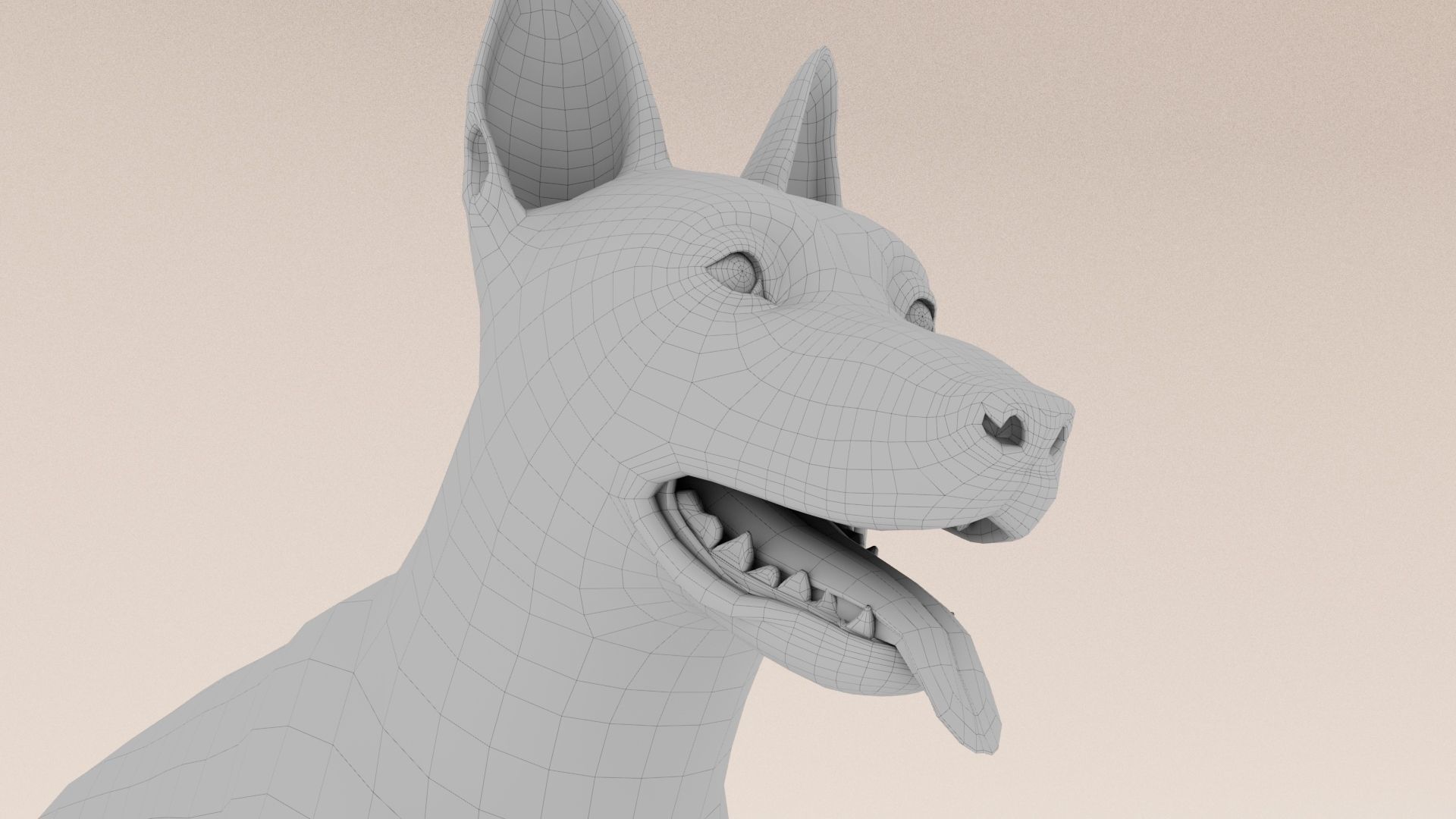 German Shepherd   Dynamics   Rigged   Animated 3D model_10