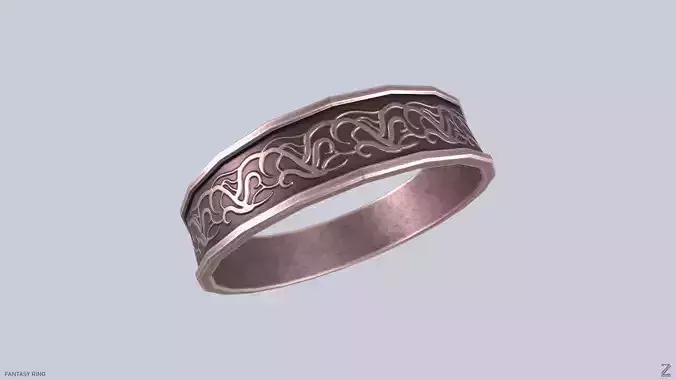 Fantasy ring Low-poly 3D model Fantasy ring Low-poly 3D model