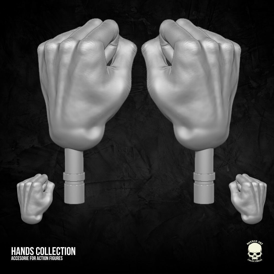 Hand Collection 3D printable files for Action Figures 3D print model_10