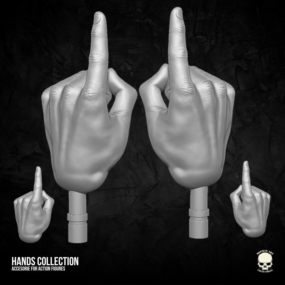 Hand Collection 3D printable files for Action Figures 3D print model_7