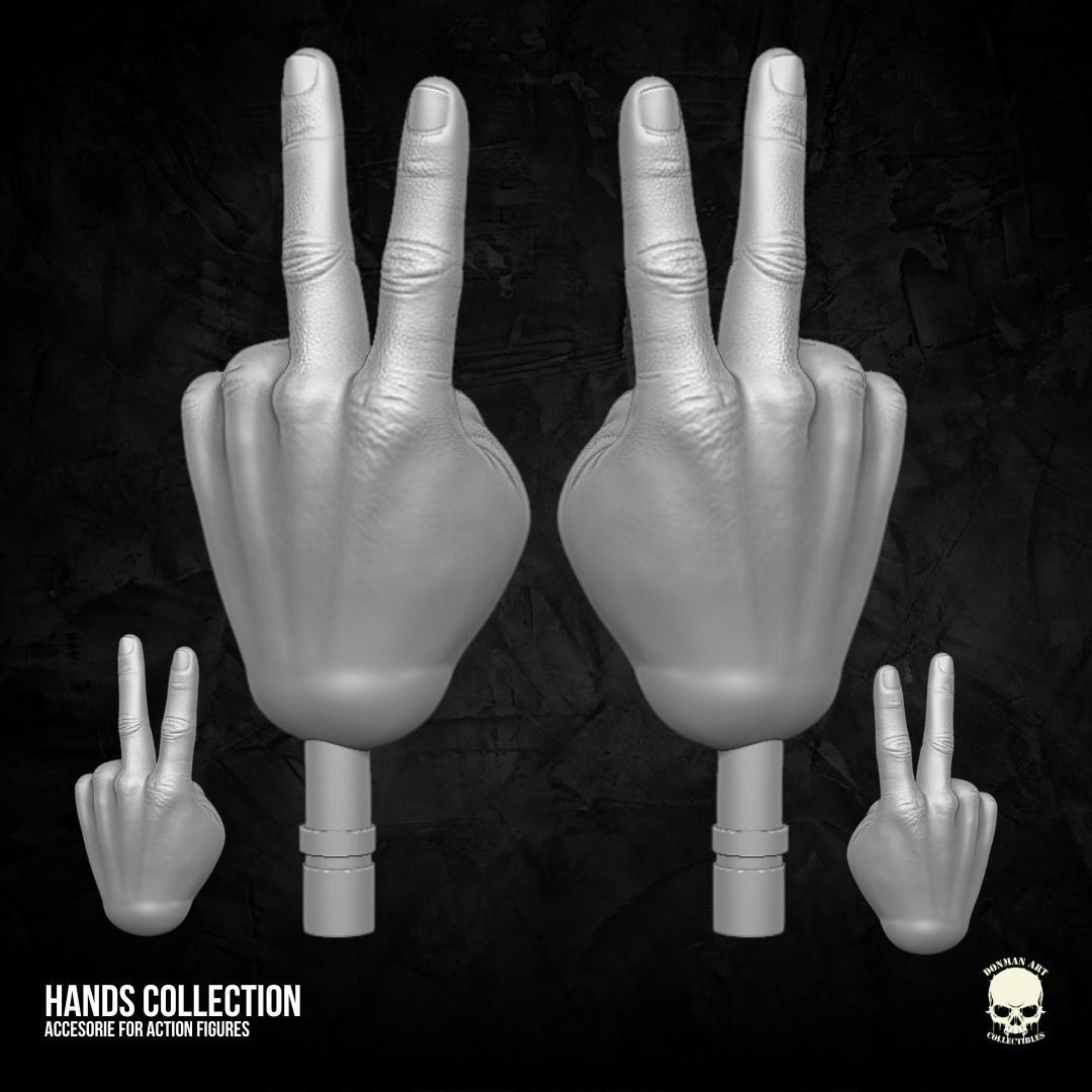 Hand Collection 3D printable files for Action Figures 3D print model_6