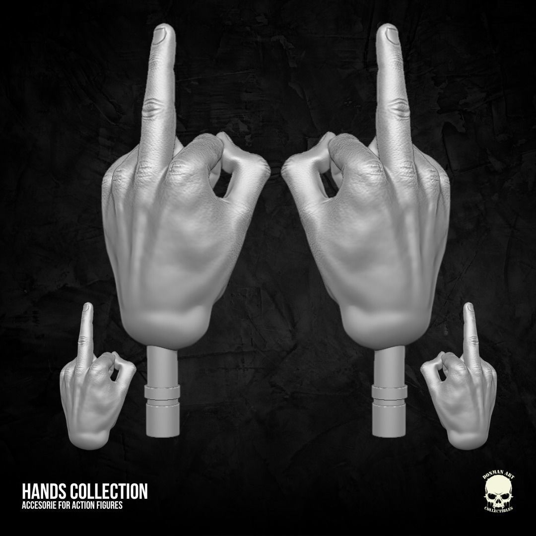 Hand Collection 3D printable files for Action Figures 3D print model_9