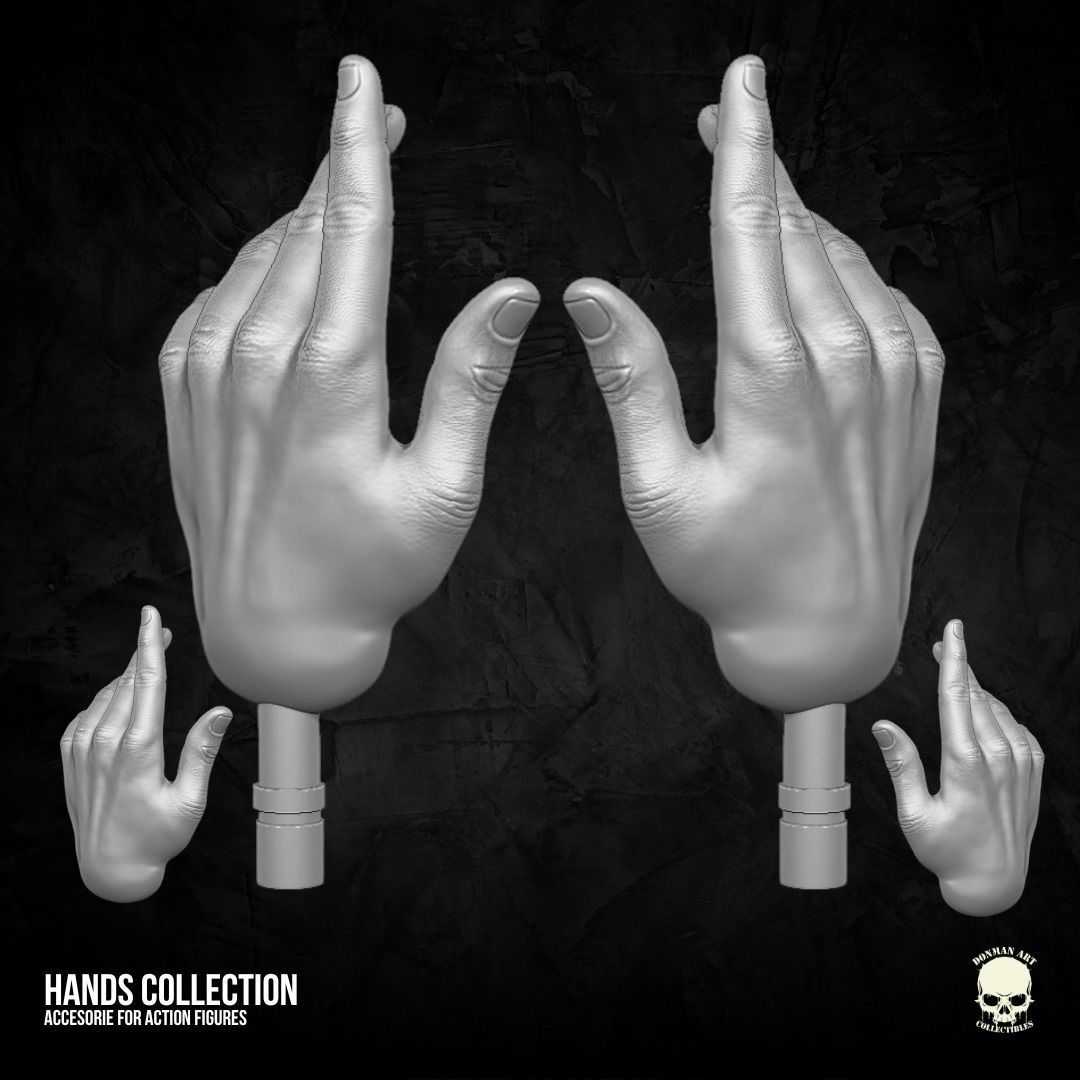 Hand Collection 3D printable files for Action Figures 3D print model_12