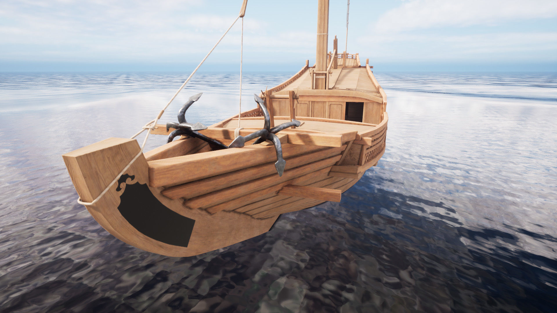 Higaki Kaisen Japanese Ship Low-poly 3D model_18