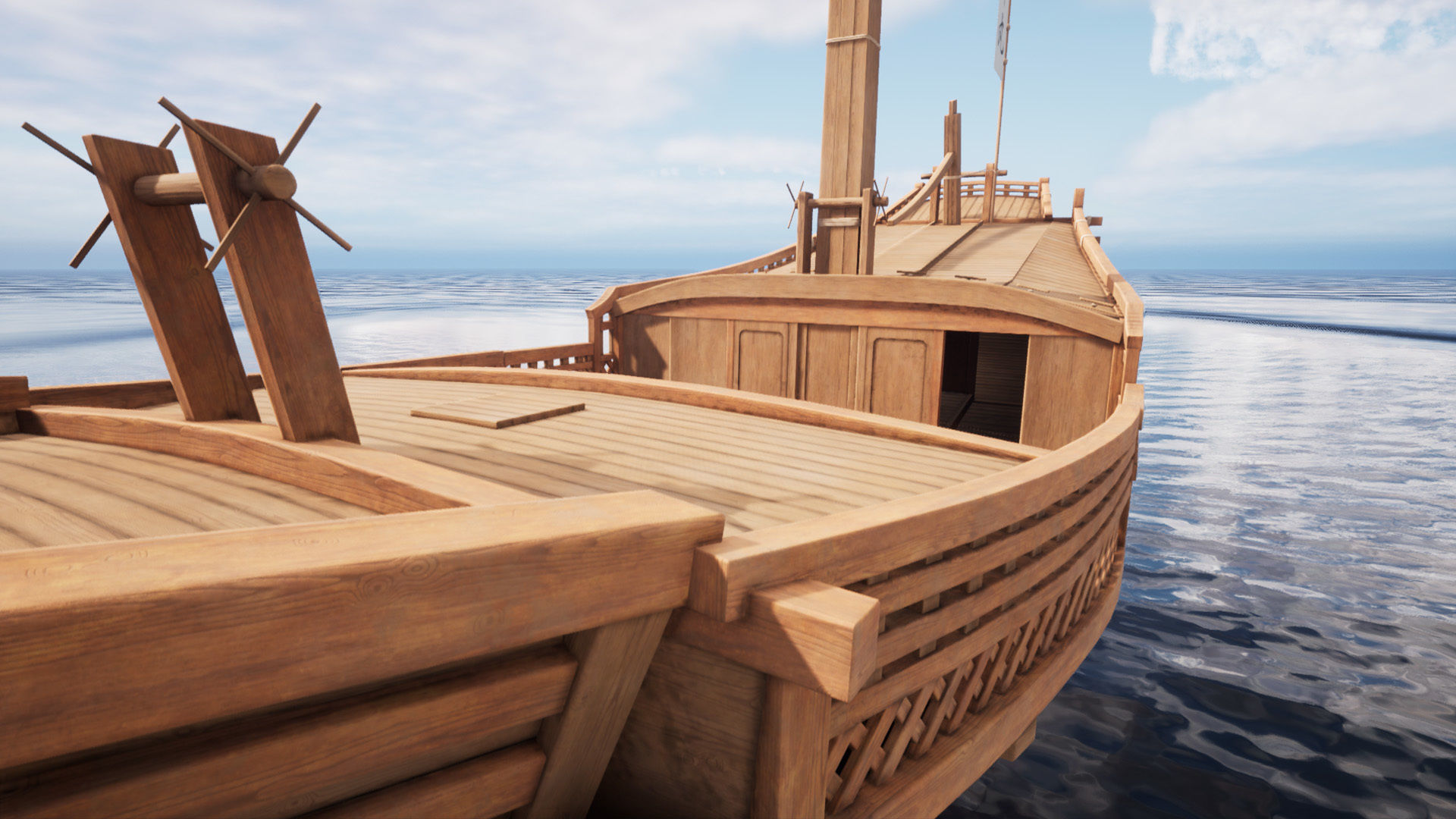 Higaki Kaisen Japanese Ship Low-poly 3D model_16