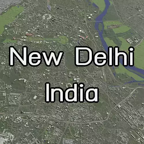 New Delhi India - city and urban 3D model