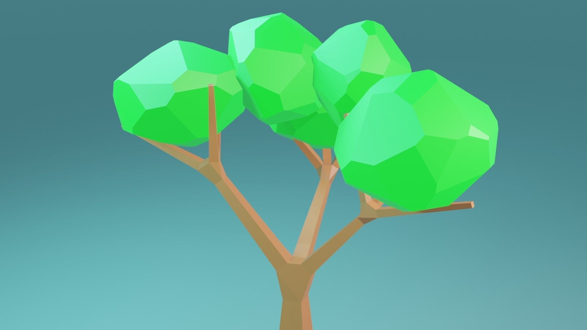 low poly tree 3D model_4