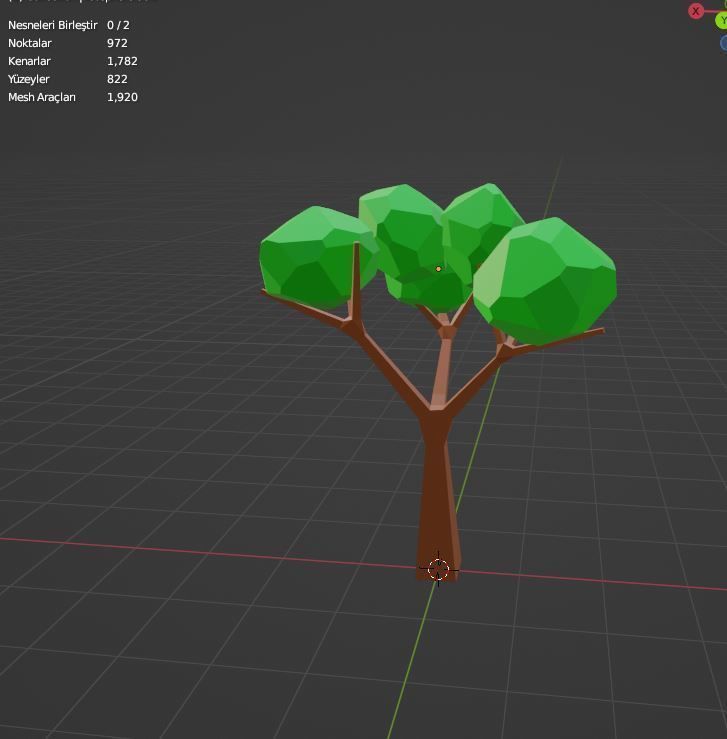 low poly tree 3D model_9