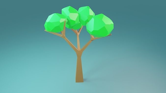 low poly tree 3D model