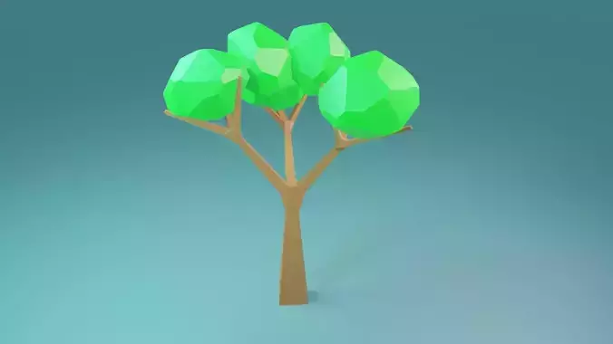 low poly tree 3D model