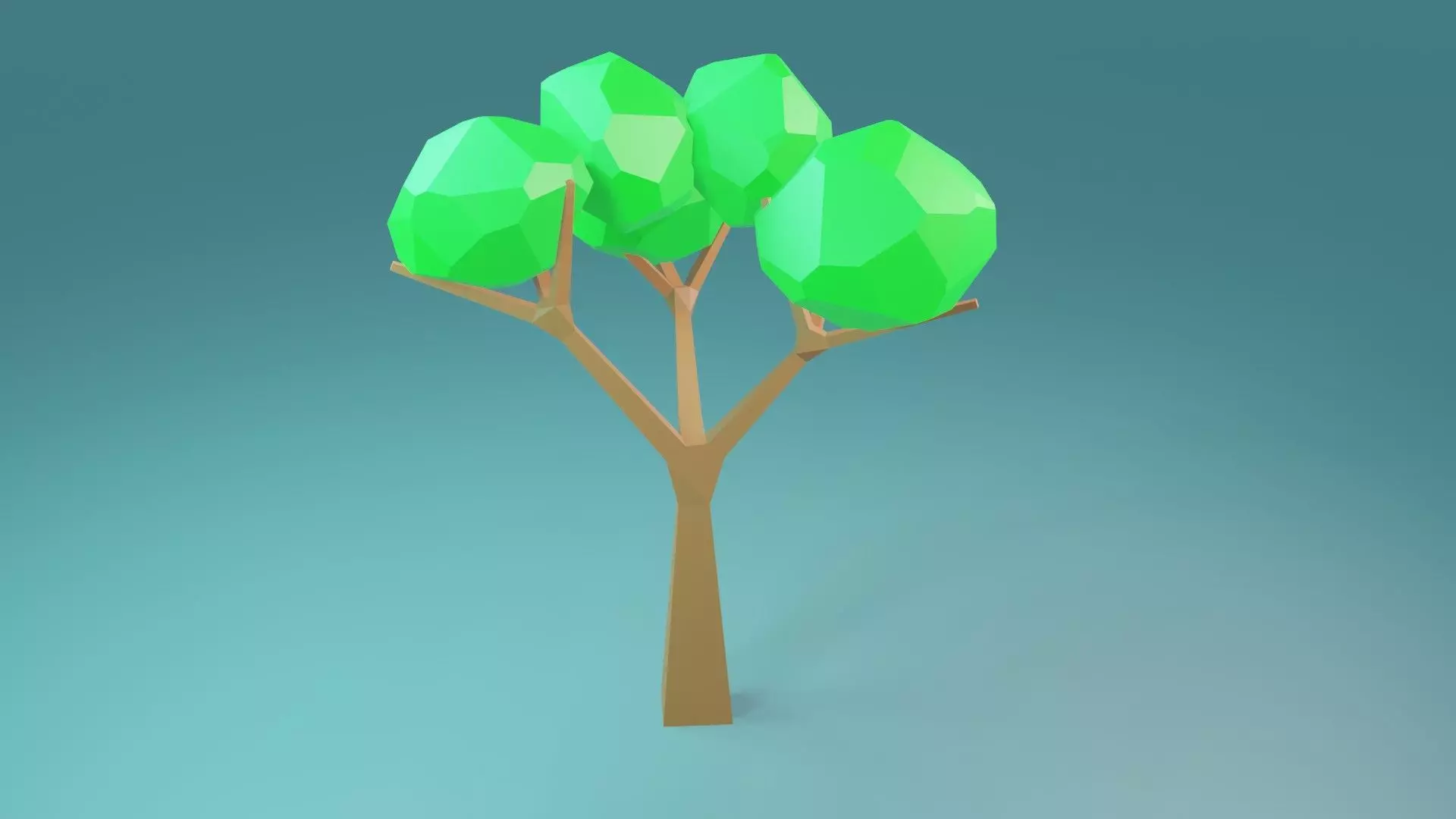 low poly tree 3D model_0