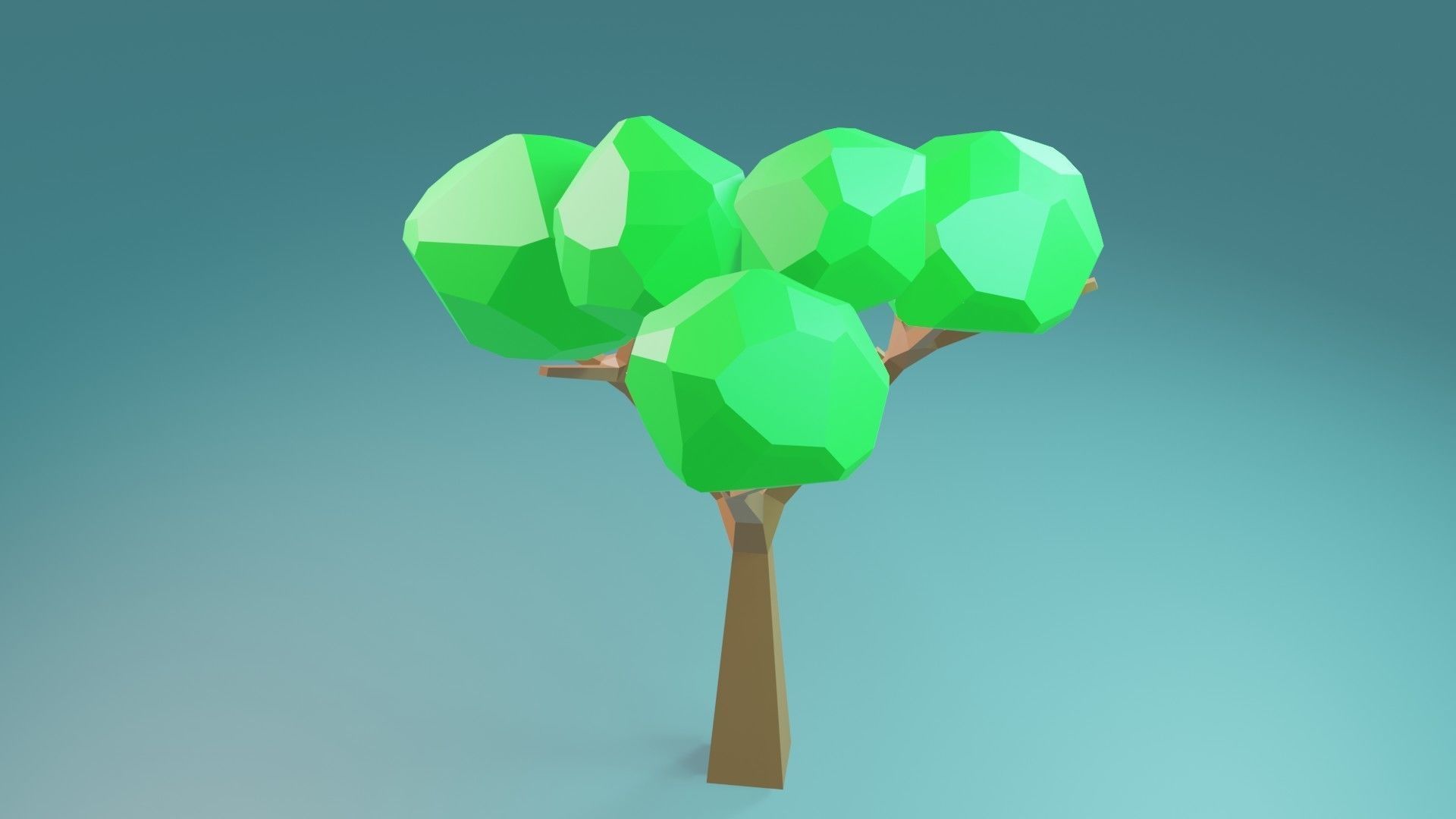 low poly tree 3D model_1
