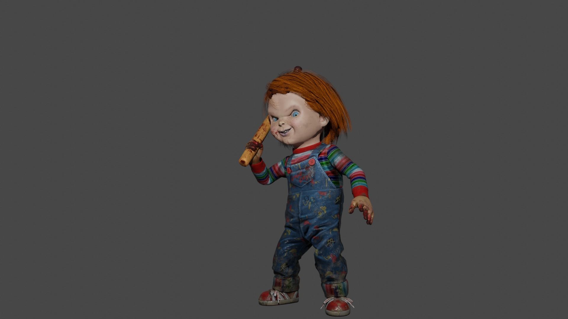 Chucky Low-poly 3D model_2