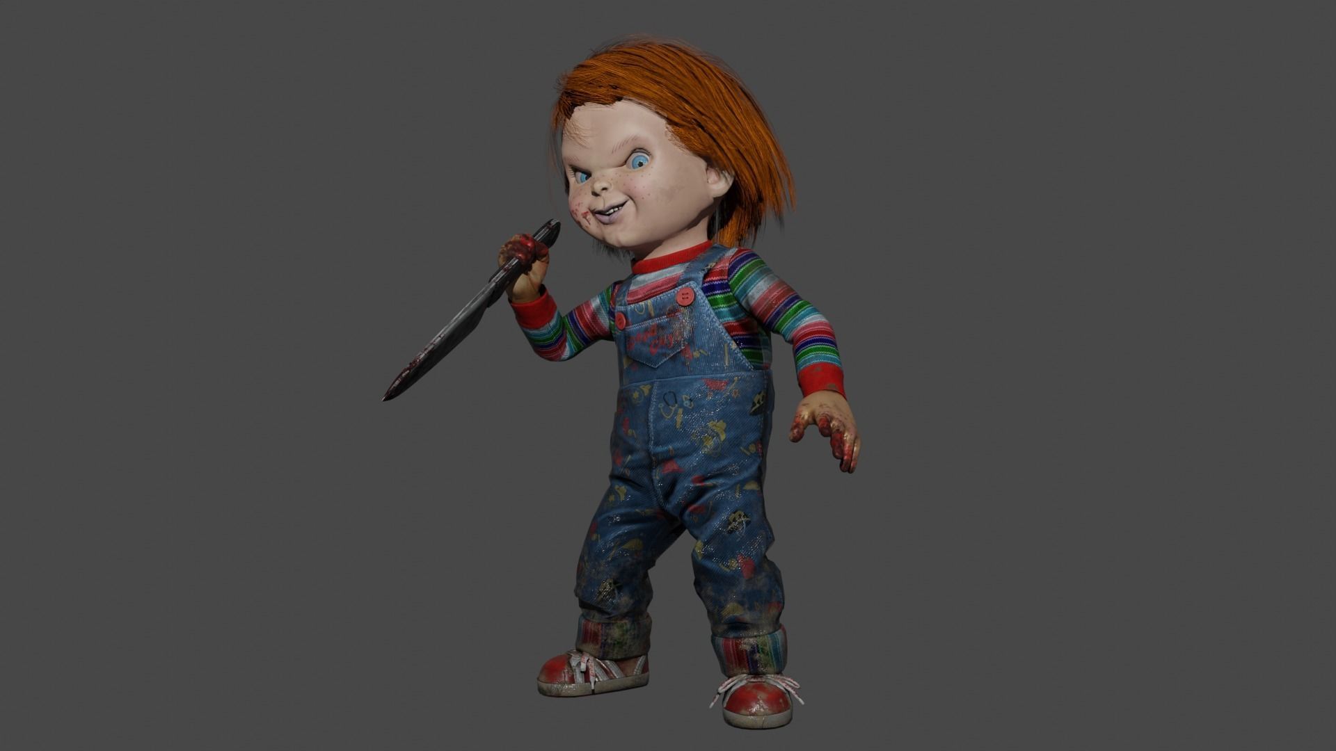 Chucky Low-poly 3D model_4