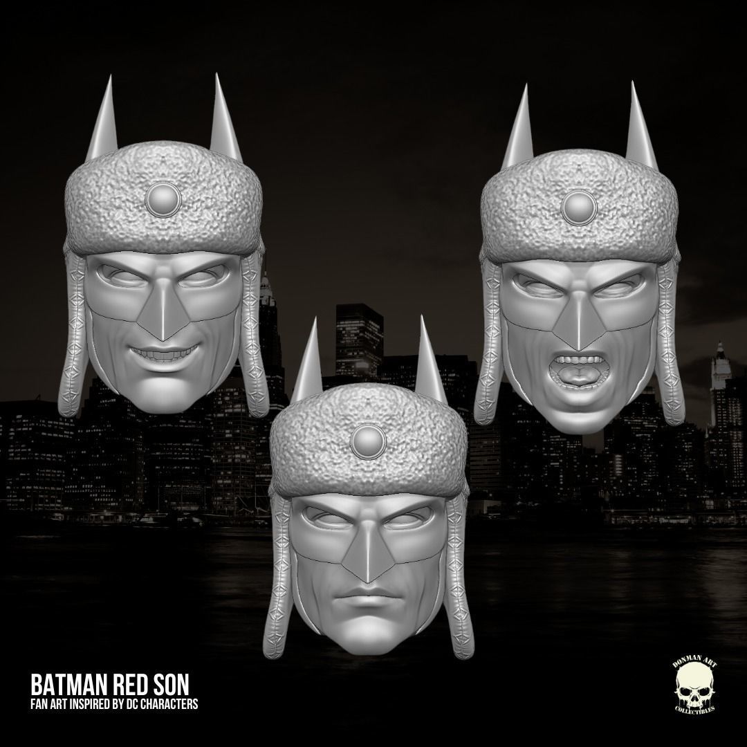 Batman red Son fan art 3D printable File For Action Figures  3D print model_1