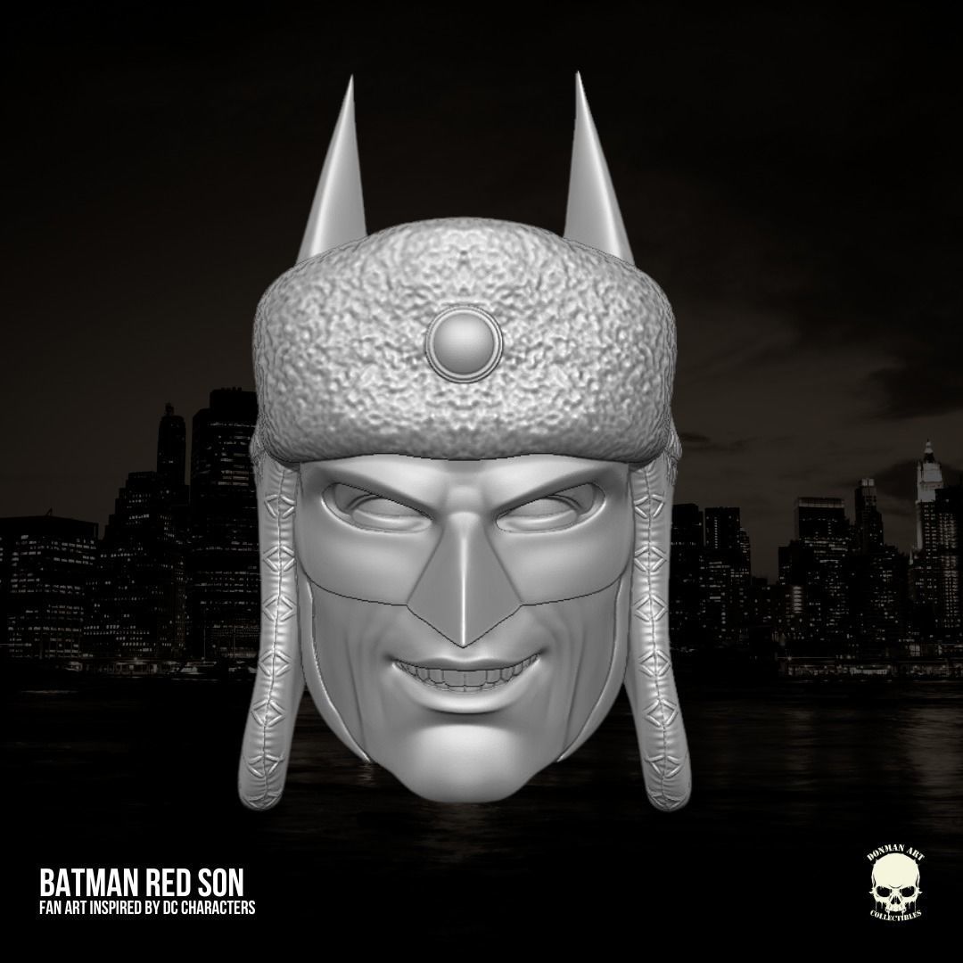 Batman red Son fan art 3D printable File For Action Figures  3D print model_10