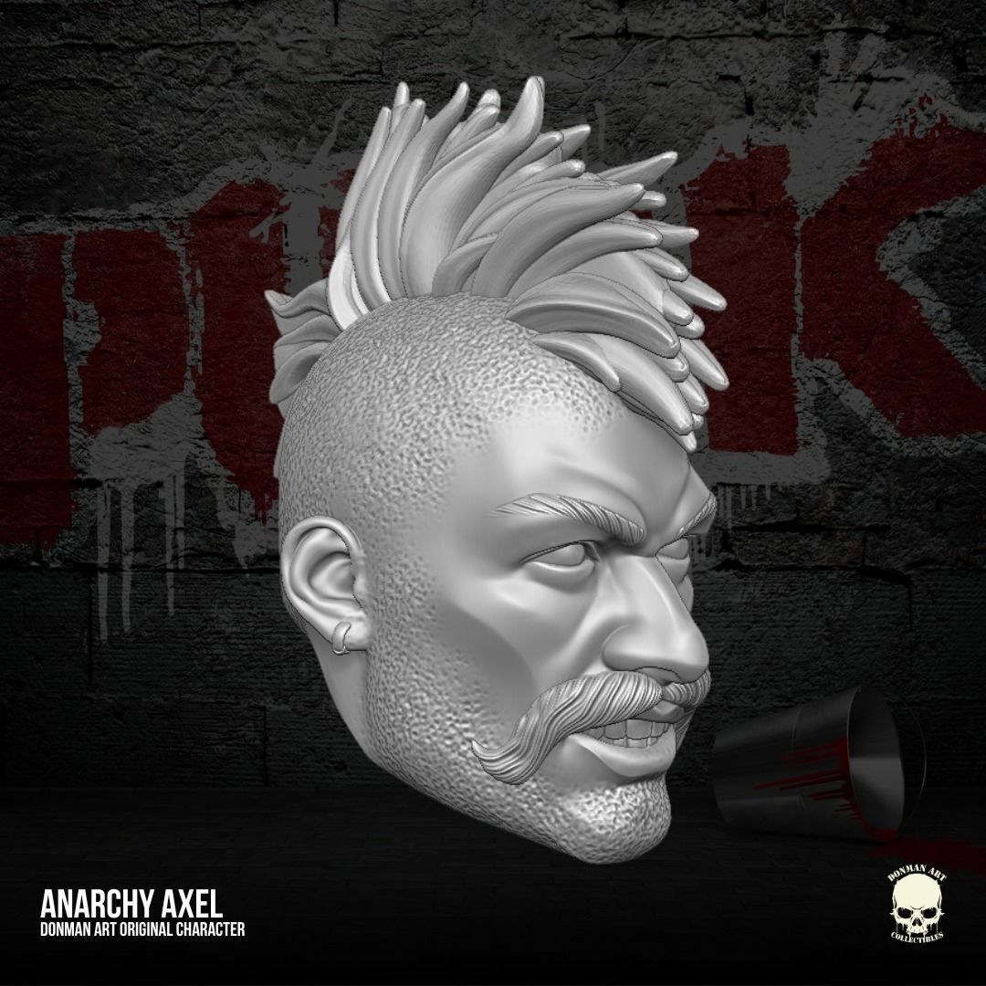 Anarchy Axl donman Original 3D files for Action Figures 3D print model_8