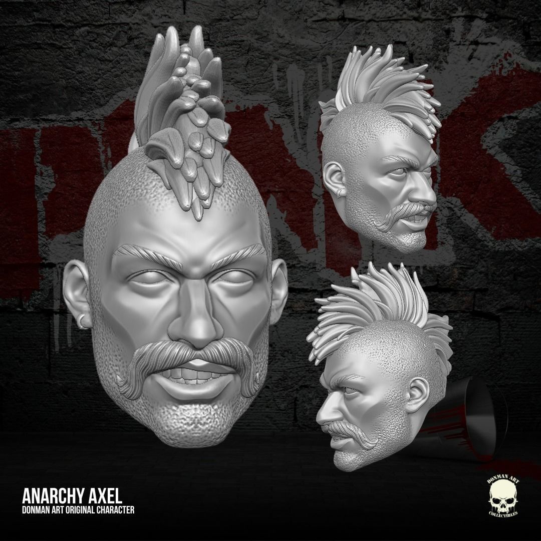 Anarchy Axl donman Original 3D files for Action Figures 3D print model_2