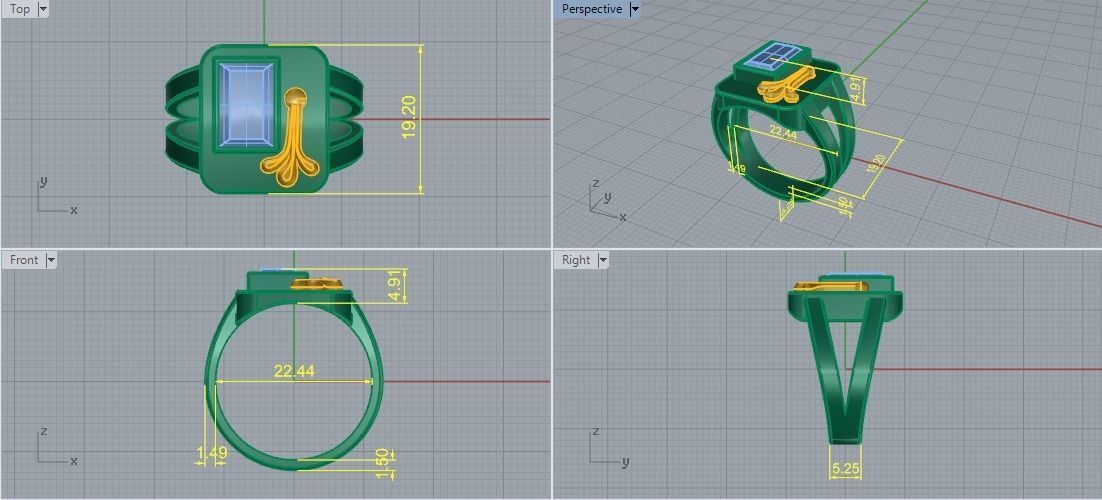 Man ring Model 5381 3D print model_5