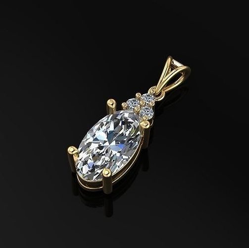 Pendant oval Model 5380 3D print model
