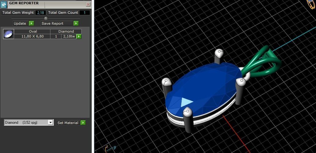 Pendant  oval Model 5379 3D print model_7