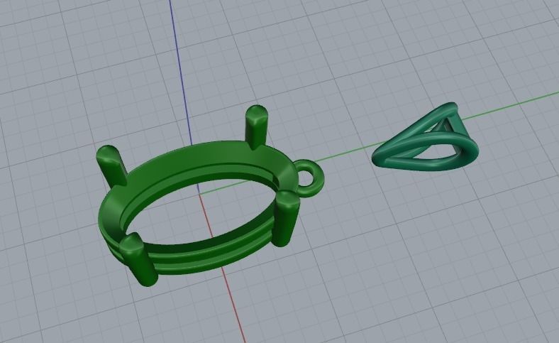 Pendant  oval Model 5379 3D print model_2