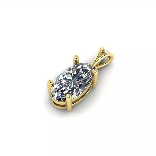 Pendant  oval Model 5379 3D print model_0