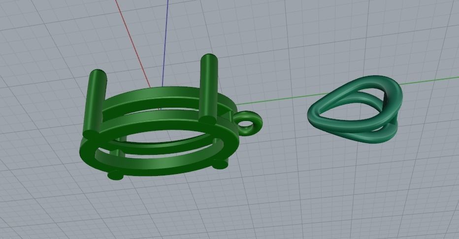 Pendant  oval Model 5379 3D print model_4