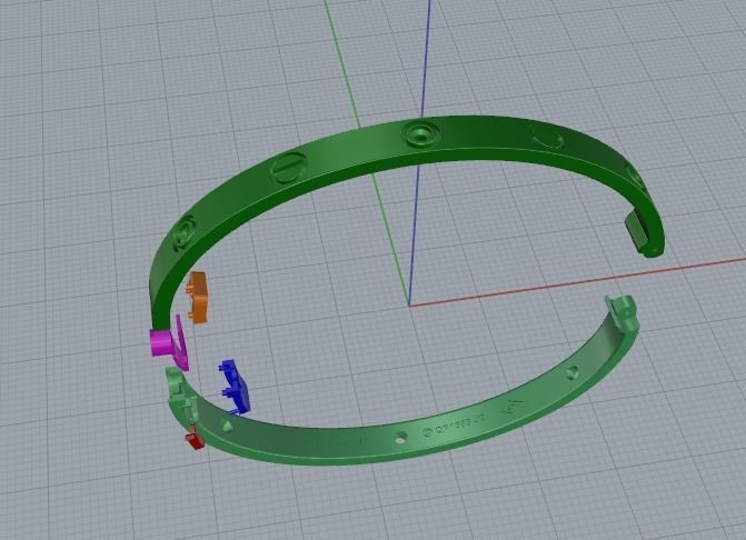 Bracelet Size 17 Model 5372 3D print model_2