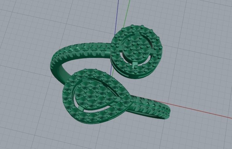 Ring pear Model 5364 3D print model_2